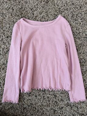 jumping beans Light Pink Ribbed Long-Sleeve Top
